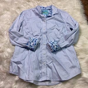 Robert Graham French Vespa Contrast Button Up L